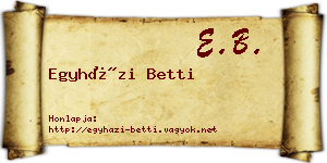 Egyházi Betti névjegykártya